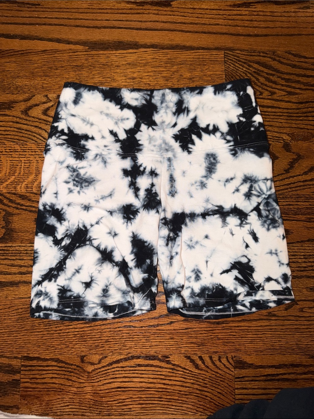 Victoria's Secret Navy and White Tie-Dye Athletic Shorts
